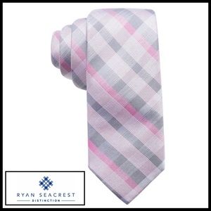 Ryan Seacrest Distinction Messina Plaid Slim Tie. Brand New.